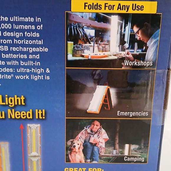 Handy Brite Ultra-Bright 8-in-1 Cordless Work Light - Picture 3 of 4